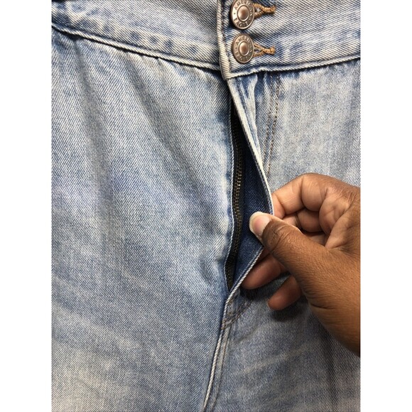 American Eagle Womens Denim Jeans Size 16 Short Factory Destroyed - Picture 4 of 16